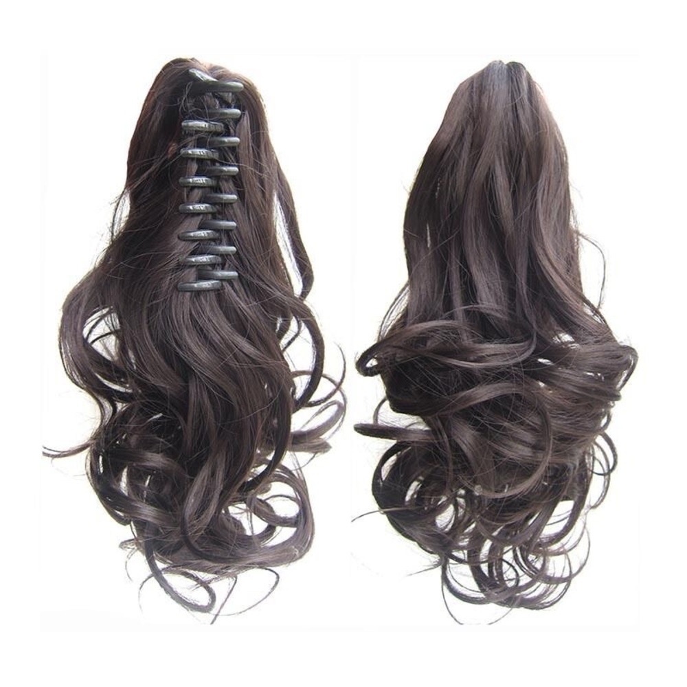 Dark Brown 20" Curly Claw Clip Ponytail NIB